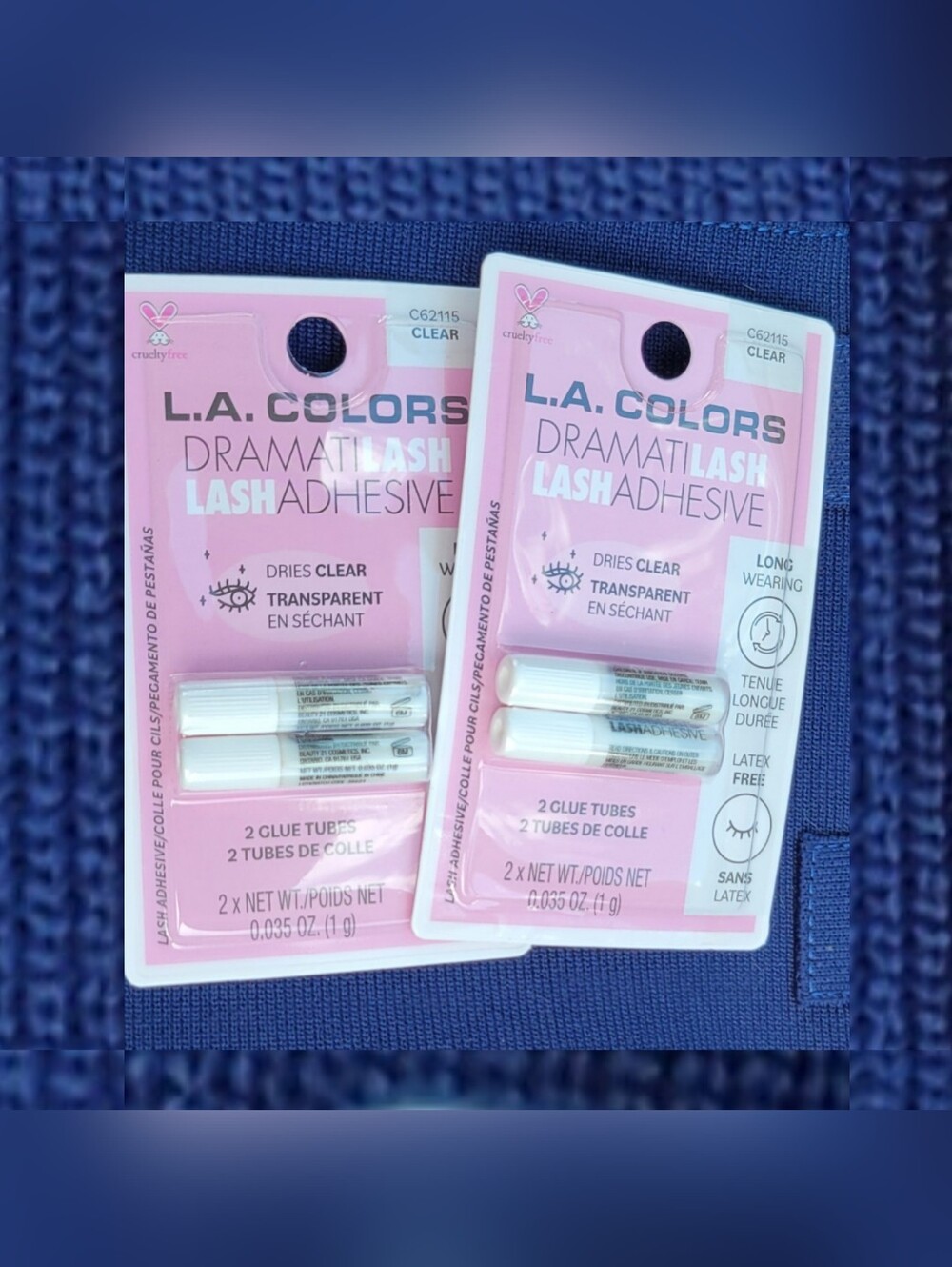 L.A. Colors (2 Packages) Clear Dramtilash Lash Adhesive (New/Never Opened)